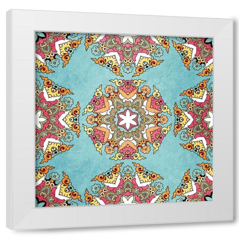 Bright Tile 1 White Modern Wood Framed Art Print by Kimberly, Allen