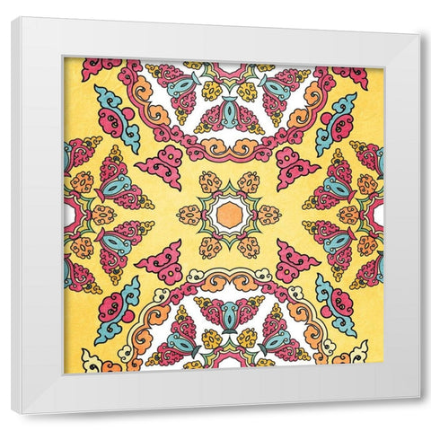 Bright Tile 2 White Modern Wood Framed Art Print by Kimberly, Allen