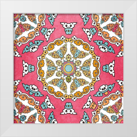 Bright Tile 3 White Modern Wood Framed Art Print by Kimberly, Allen