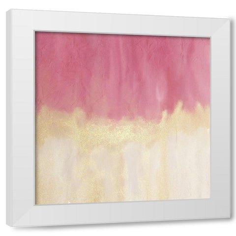 Pink Flow White Modern Wood Framed Art Print by Kimberly, Allen