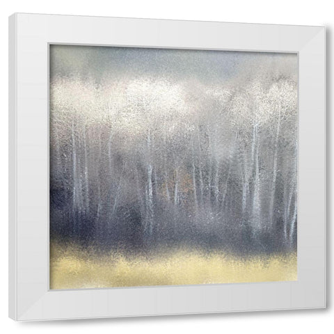 Silver Forest White Modern Wood Framed Art Print by Kimberly, Allen