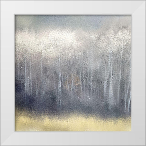 Silver Forest White Modern Wood Framed Art Print by Kimberly, Allen