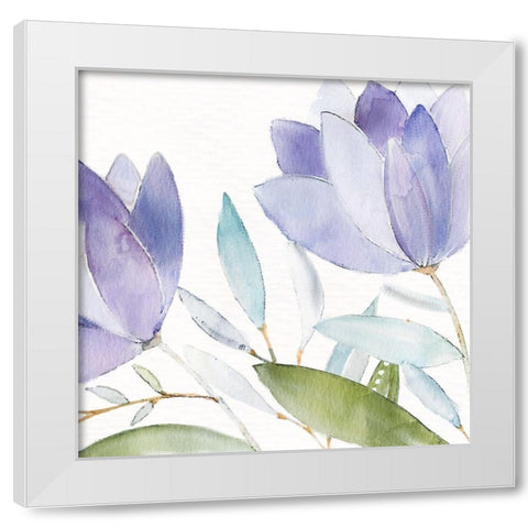 Purple Spring 1 White Modern Wood Framed Art Print by Allen, Kimberly
