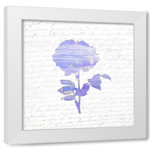 Violet Silhouette 1 White Modern Wood Framed Art Print by Kimberly, Allen