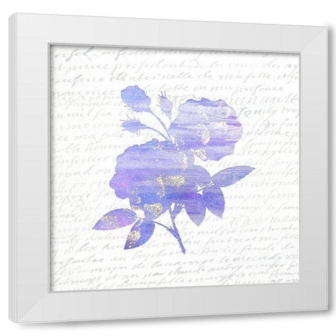 Violet Silhouette 2 White Modern Wood Framed Art Print by Kimberly, Allen