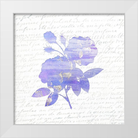 Violet Silhouette 2 White Modern Wood Framed Art Print by Kimberly, Allen