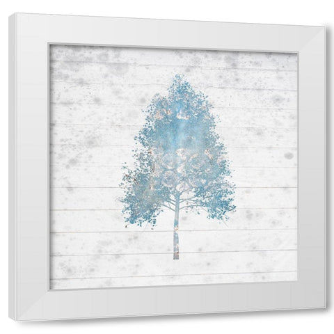 Watercolor Trees 1 White Modern Wood Framed Art Print by Kimberly, Allen