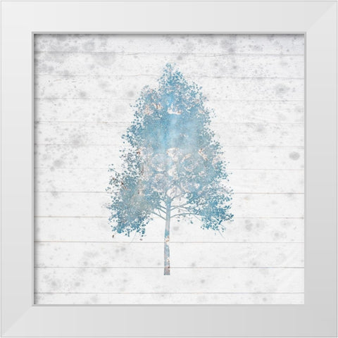 Watercolor Trees 1 White Modern Wood Framed Art Print by Kimberly, Allen