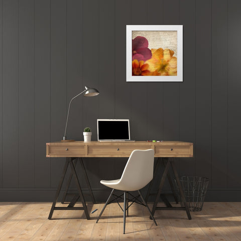 Autumn Blooms 2 White Modern Wood Framed Art Print by Kimberly, Allen