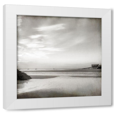 Beach Day 2 White Modern Wood Framed Art Print by Kimberly, Allen