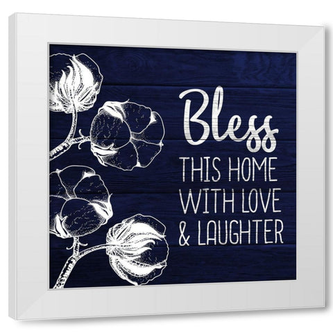 Bless this Home White Modern Wood Framed Art Print by Kimberly, Allen