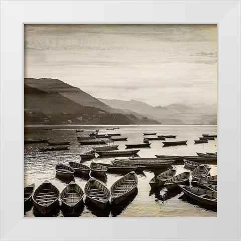 Boat Day 1 White Modern Wood Framed Art Print by Kimberly, Allen