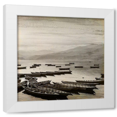 Boat Day 2 White Modern Wood Framed Art Print by Kimberly, Allen