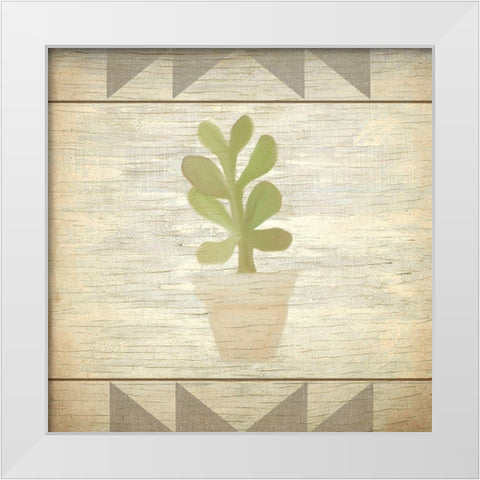Cactus 2 White Modern Wood Framed Art Print by Kimberly, Allen
