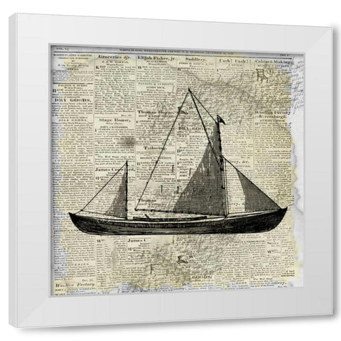 Sailing On Print 1 White Modern Wood Framed Art Print by Allen, Kimberly