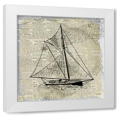 Sailing On Print 2 White Modern Wood Framed Art Print by Allen, Kimberly