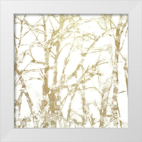 Forest of Gold White Modern Wood Framed Art Print by Kimberly, Allen