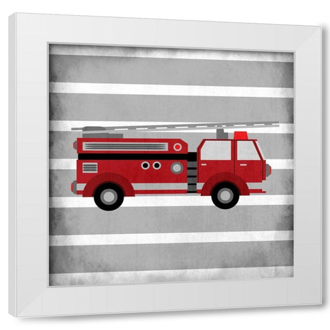In Red 1 White Modern Wood Framed Art Print by Kimberly, Allen