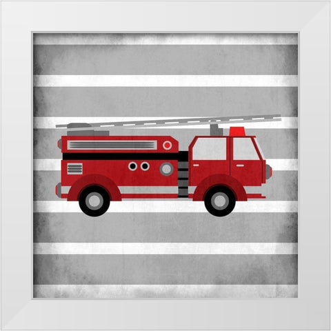 In Red 1 White Modern Wood Framed Art Print by Kimberly, Allen