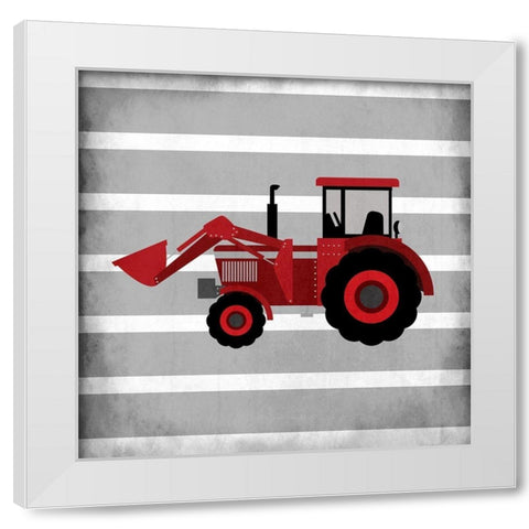 In Red 3 White Modern Wood Framed Art Print by Kimberly, Allen