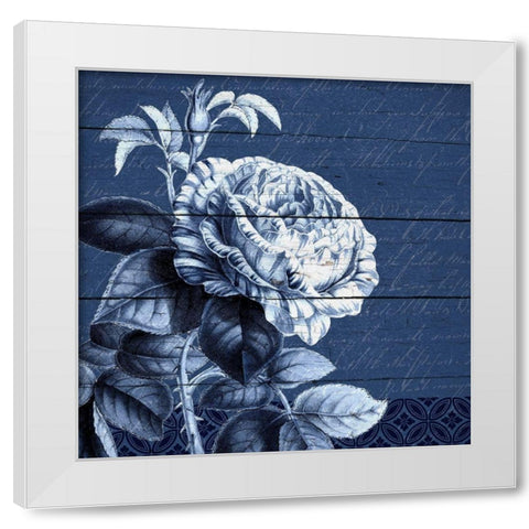 White Indigo 1 White Modern Wood Framed Art Print by Kimberly, Allen