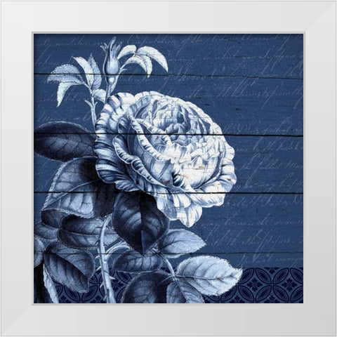 White Indigo 1 White Modern Wood Framed Art Print by Kimberly, Allen