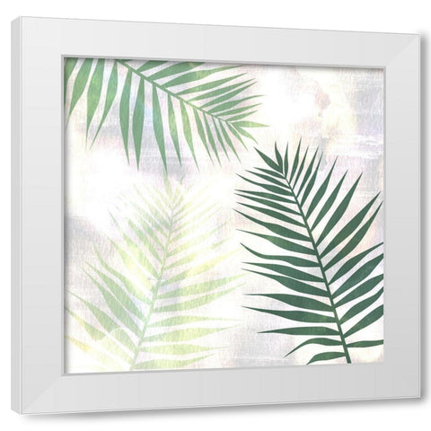 Sage Palms 2 White Modern Wood Framed Art Print by Kimberly, Allen