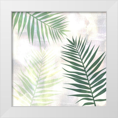 Sage Palms 2 White Modern Wood Framed Art Print by Kimberly, Allen
