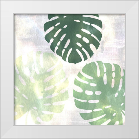 Sage Palms 3 White Modern Wood Framed Art Print by Kimberly, Allen