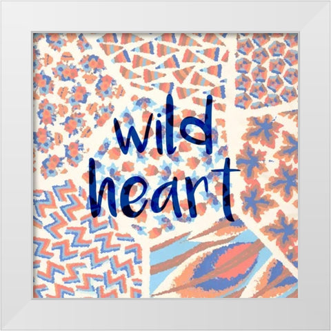 Wild Heart White Modern Wood Framed Art Print by Allen, Kimberly