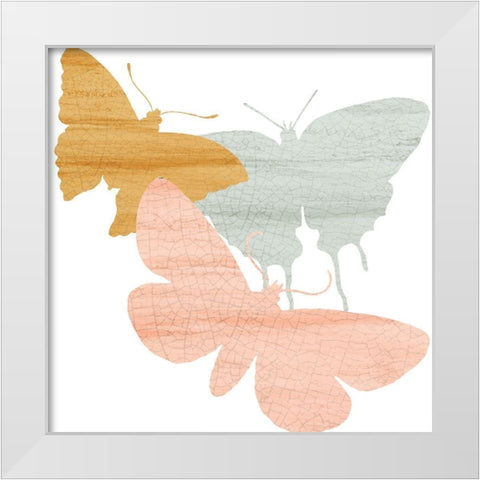 Butterfly Collection 2 White Modern Wood Framed Art Print by Kimberly, Allen