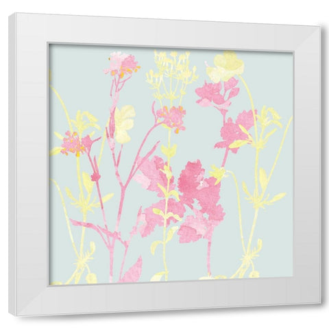 Sunshine Pink 1 White Modern Wood Framed Art Print by Kimberly, Allen