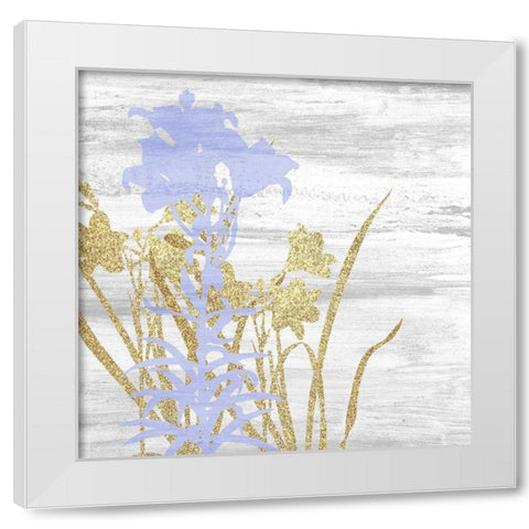 Spring Gold Square 2 White Modern Wood Framed Art Print by Kimberly, Allen