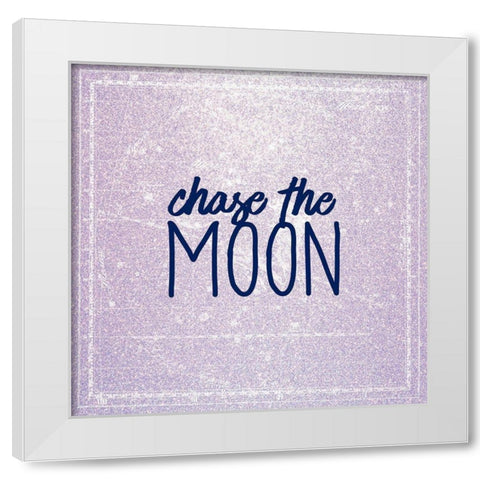 Chase the Moon White Modern Wood Framed Art Print by Kimberly, Allen