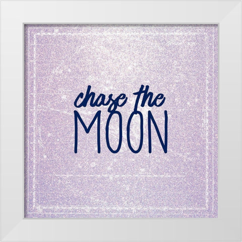 Chase the Moon White Modern Wood Framed Art Print by Kimberly, Allen
