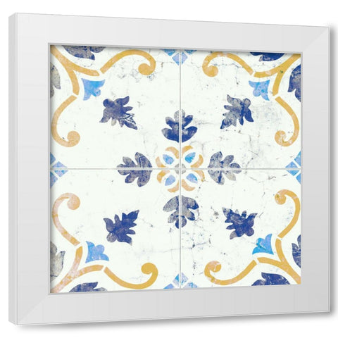 Old Tile 1 White Modern Wood Framed Art Print by Kimberly, Allen