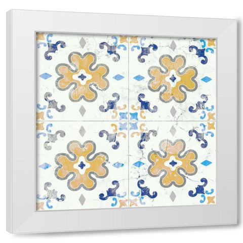 Old Tile 2 White Modern Wood Framed Art Print by Kimberly, Allen