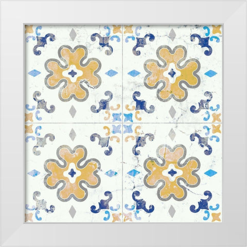 Old Tile 2 White Modern Wood Framed Art Print by Kimberly, Allen