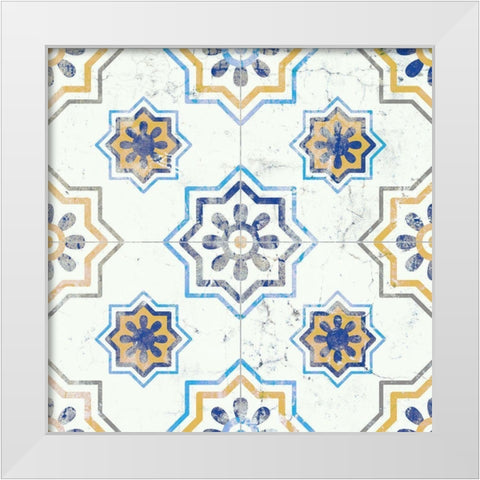Old Tile 3 White Modern Wood Framed Art Print by Kimberly, Allen
