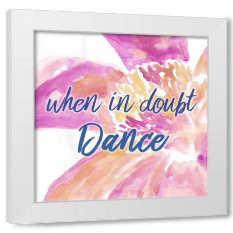 When In Doubt White Modern Wood Framed Art Print by Allen, Kimberly