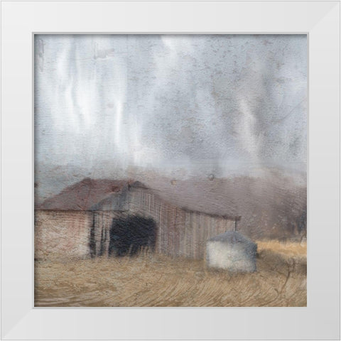 Barn Wood White Modern Wood Framed Art Print by Kimberly, Allen