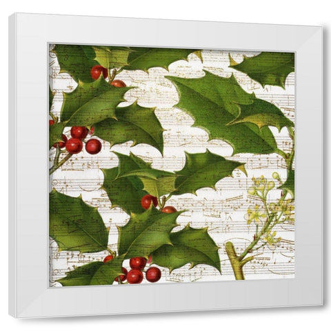 Glitter Christmas 2 White Modern Wood Framed Art Print by Kimberly, Allen