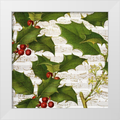Glitter Christmas 2 White Modern Wood Framed Art Print by Kimberly, Allen