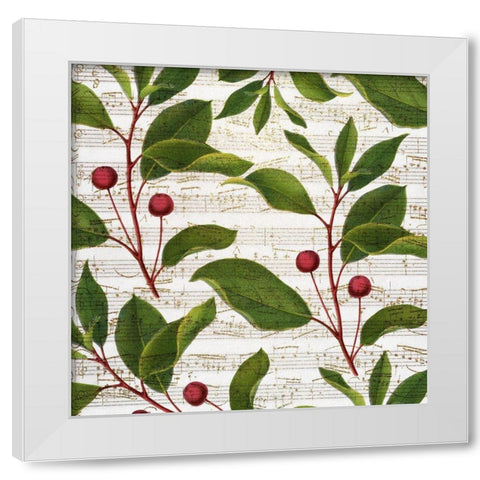 Glitter Christmas 4 White Modern Wood Framed Art Print by Kimberly, Allen