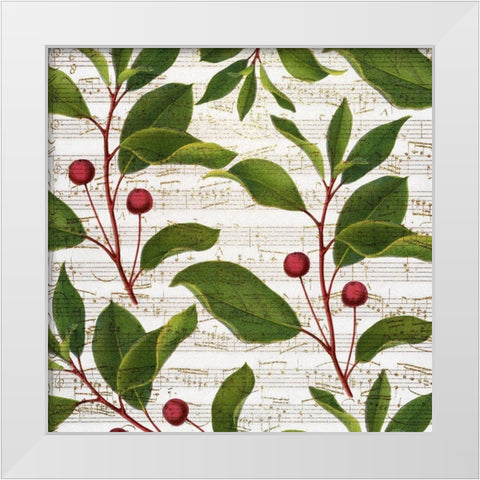 Glitter Christmas 4 White Modern Wood Framed Art Print by Kimberly, Allen