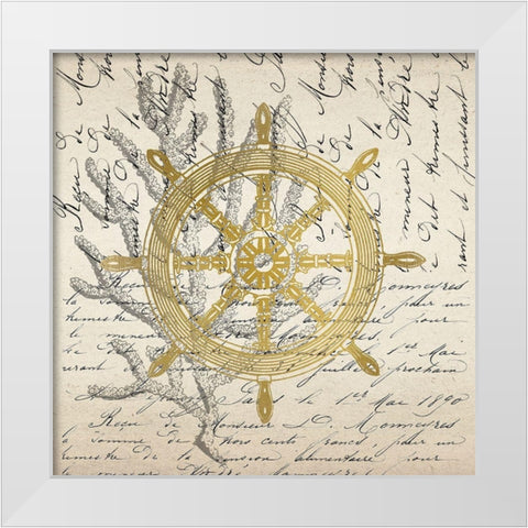 Letters to the Sea 1 White Modern Wood Framed Art Print by Kimberly, Allen