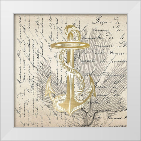 Letters to the Sea 3 White Modern Wood Framed Art Print by Kimberly, Allen