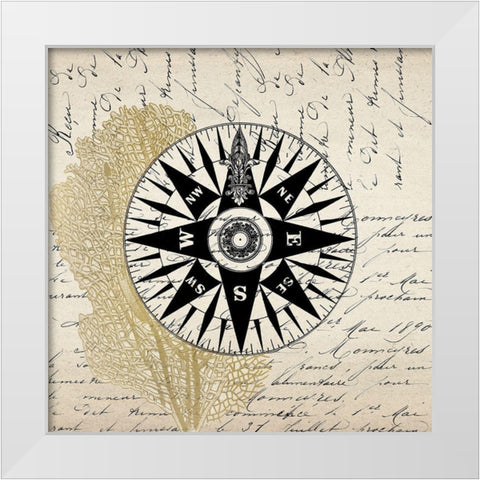 Letters to the Sea 4 White Modern Wood Framed Art Print by Kimberly, Allen