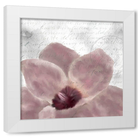 Magnolia Bloom 1 White Modern Wood Framed Art Print by Kimberly, Allen