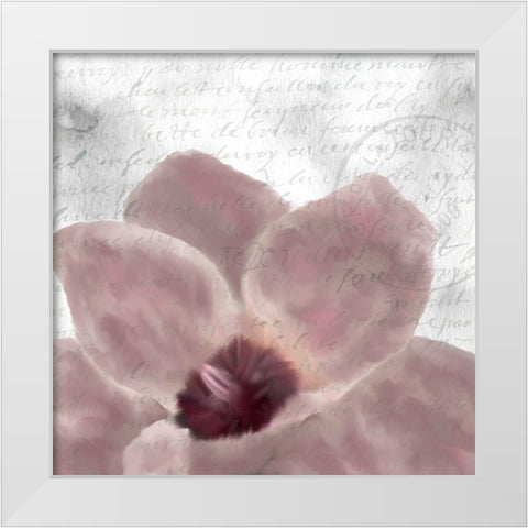 Magnolia Bloom 1 White Modern Wood Framed Art Print by Kimberly, Allen